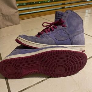 Purple suede high tops
